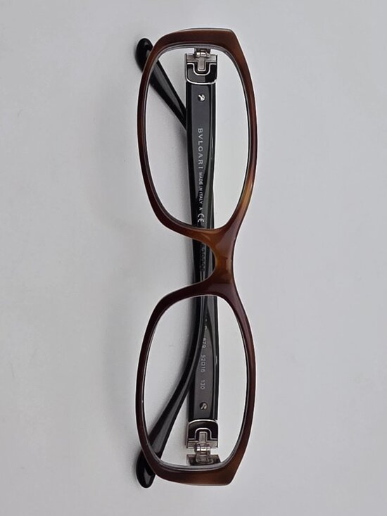 Bvlgari 4016-B 879 Havana Black Silver Rhinestone Eyeglasses Frame Italy 52mm main image 10